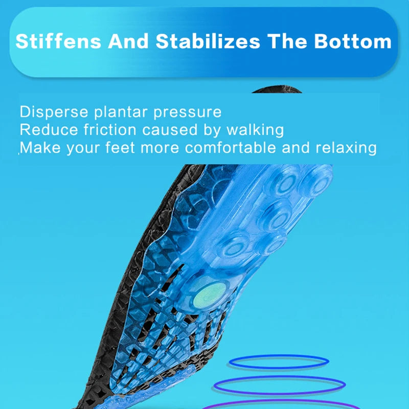 Running & Basketball Silicone Insoles – EVA Shock-Absorbing Shoe Pads