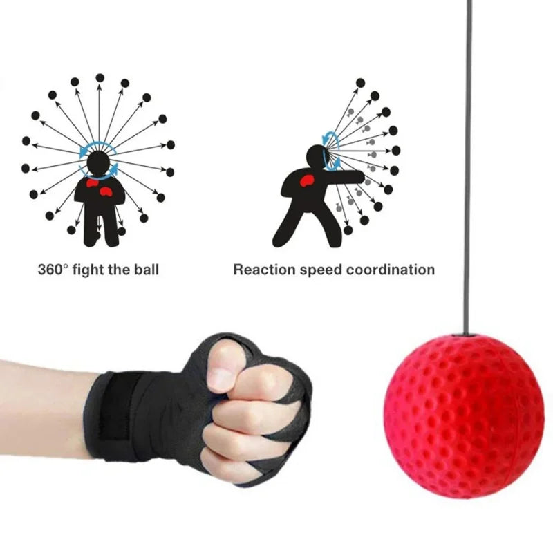 Boxing Speed Ball – Head-Mounted PU Punch Ball for MMA & Fitness