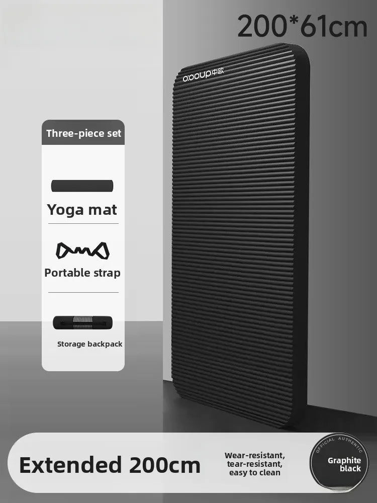 Men's Fitness Yoga Mat – Thick, Noise-Free, Anti-Slip, Large Width (2025 Model)