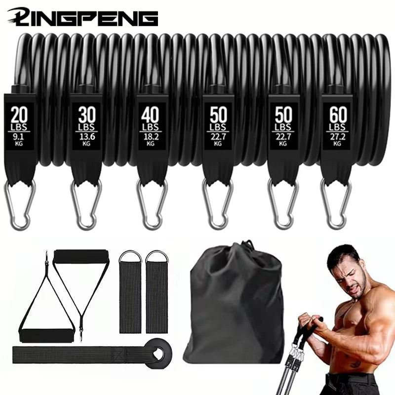 Wrapped Resistance Bands Set – Elastic Strength & Fitness Training