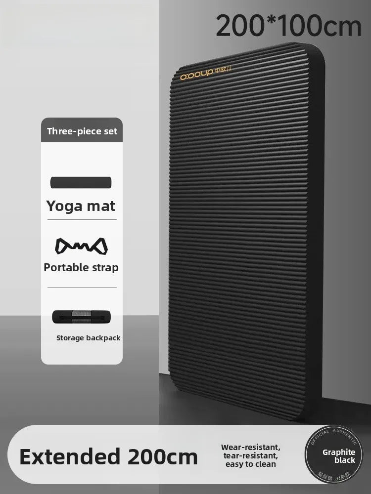 Men's Fitness Yoga Mat – Thick, Noise-Free, Anti-Slip, Large Width (2025 Model)