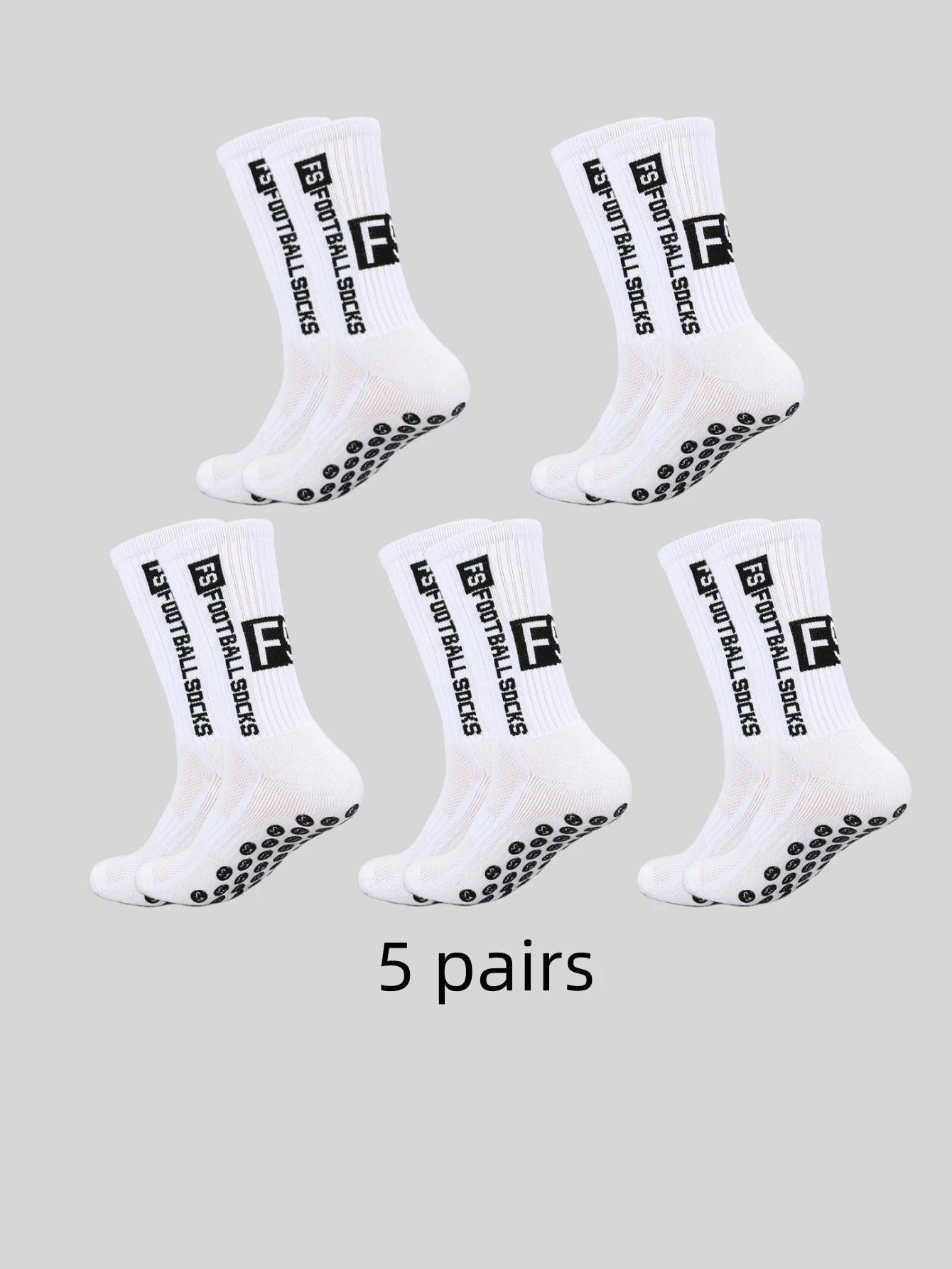 5 Pairs Multi-Color Adhesive Dots – Anti-Slip & Sweat-Absorbing for Sports Socks