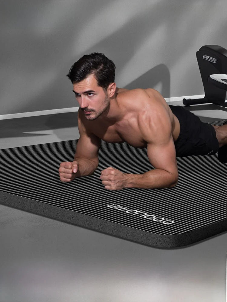 Men's Fitness Yoga Mat – Thick, Noise-Free, Anti-Slip, Large Width (2025 Model)