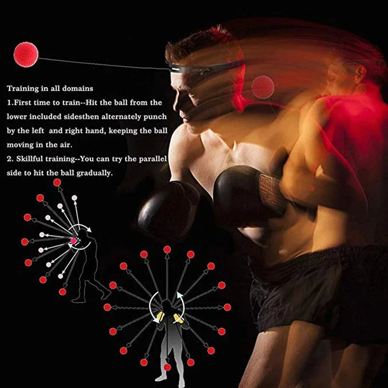 Boxing Speed Ball – Head-Mounted PU Punch Ball for MMA & Fitness