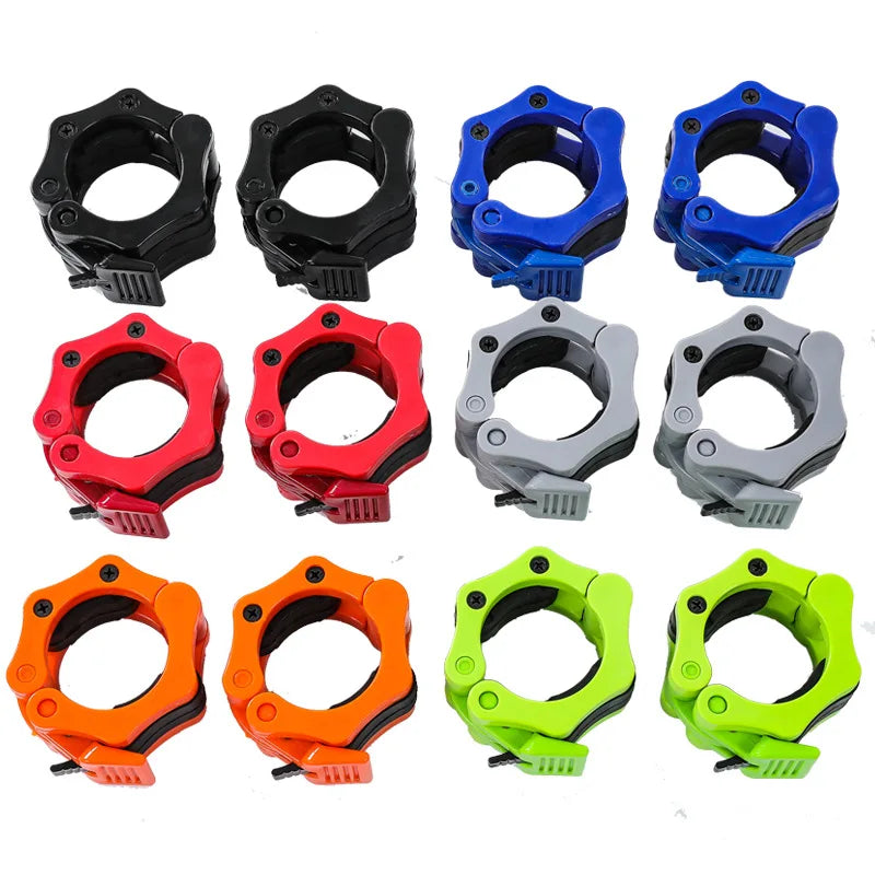 50mm Barbell Collar Clips – Dumbbell & Weightlifting Lock Clamp