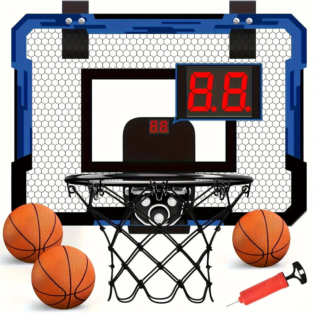 Mini Indoor Basketball Hoop – Over Door Set with Balls for Kids & Adults