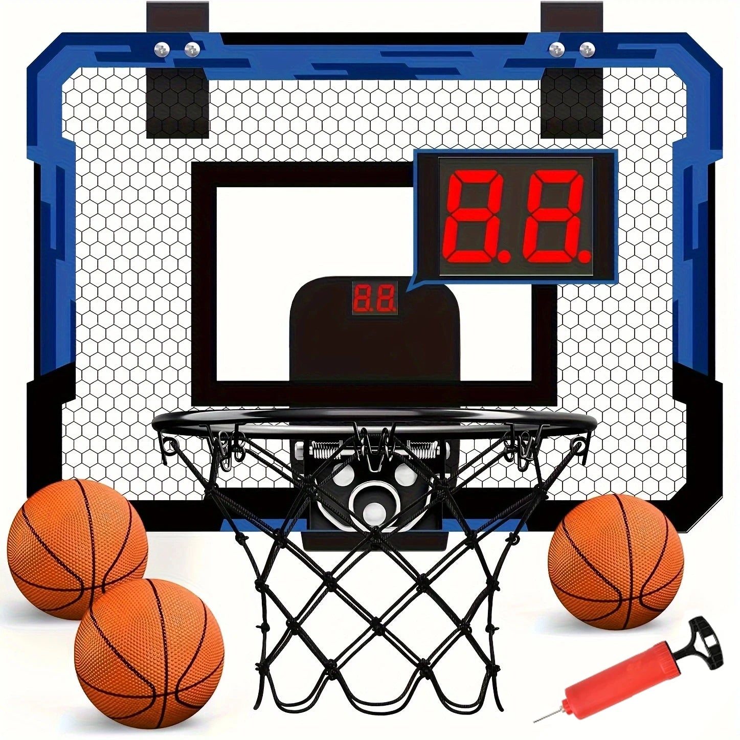 Mini Indoor Basketball Hoop – Over Door Set with Balls for Kids & Adults