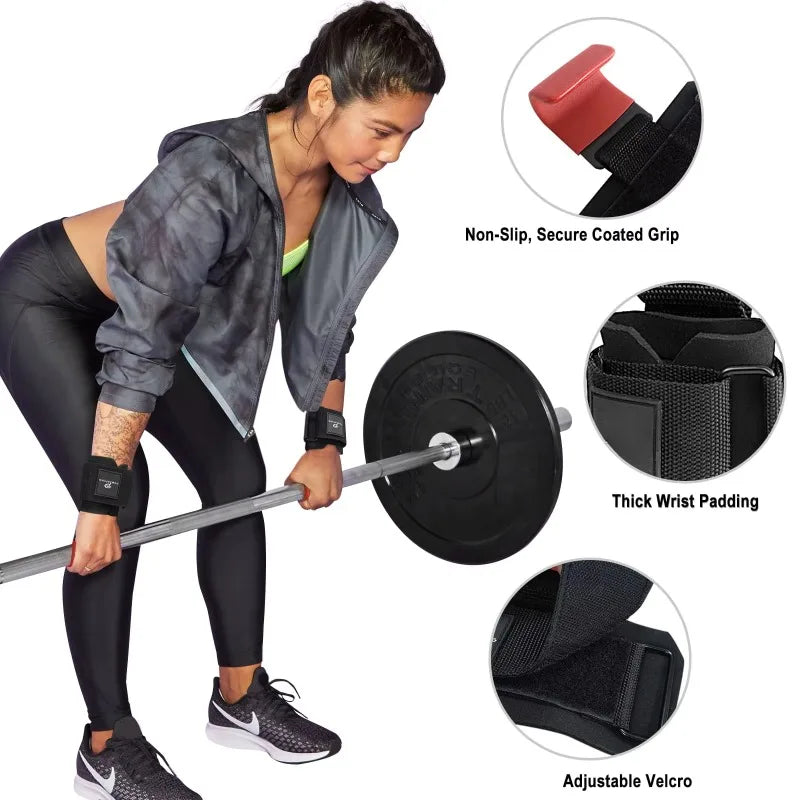 1–2pcs Lifting Hook Wrist Straps – Hand Grip Support for Gym & Fitness
