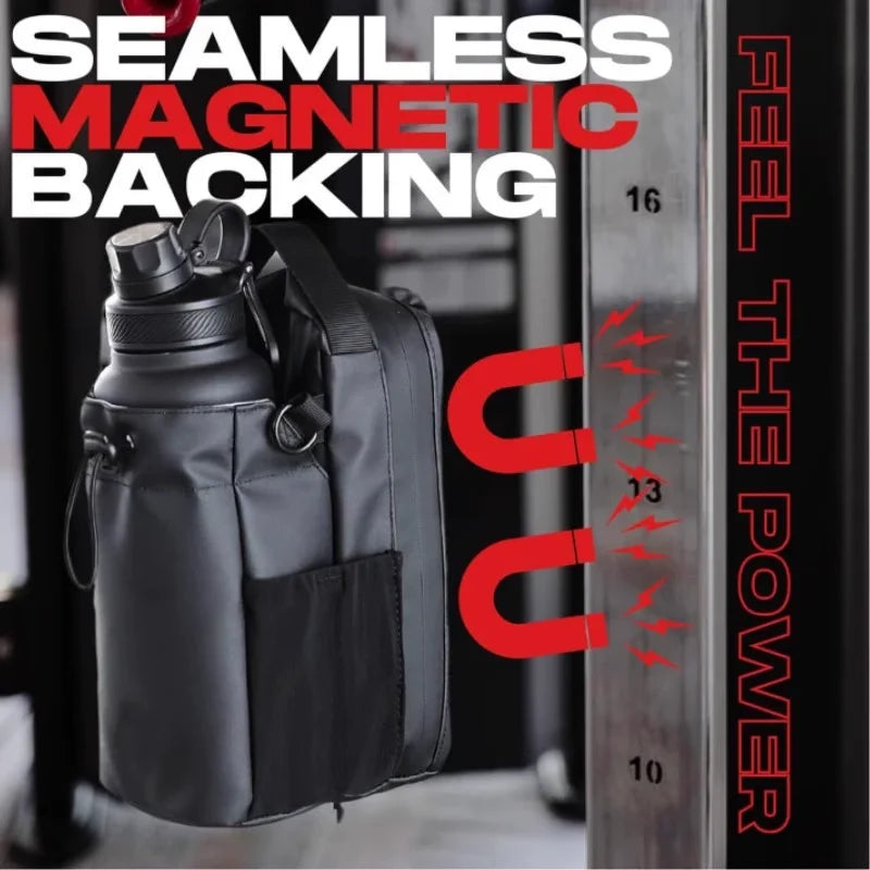 Magnetic Gym Bag – Large Capacity Portable Organizer with Phone & Bottle Pockets