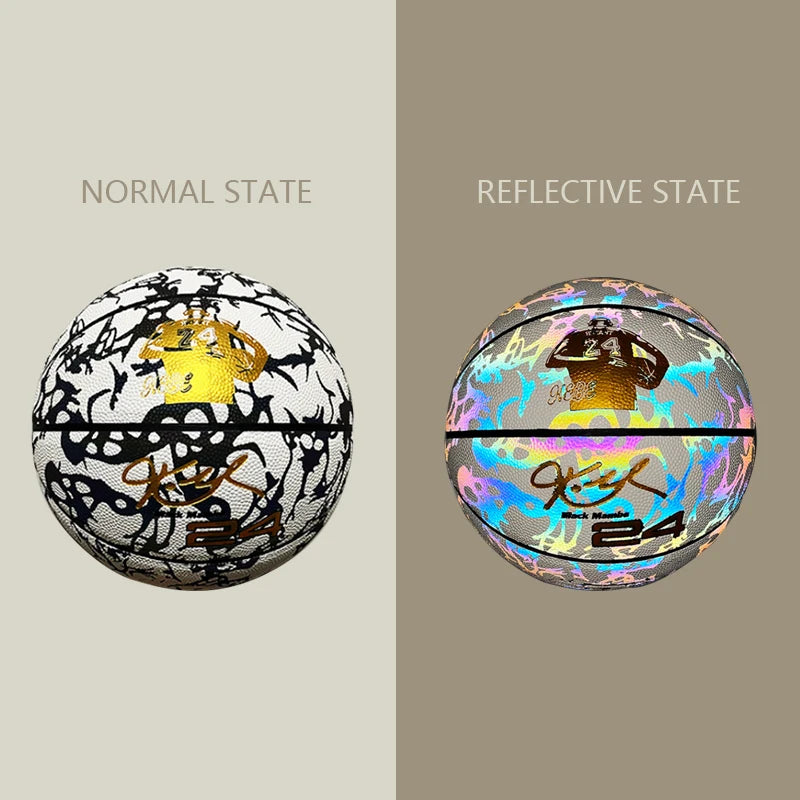 Kobe Glow Reflective Basketball – Limited Edition Night Training Ball (Sizes 5–7)