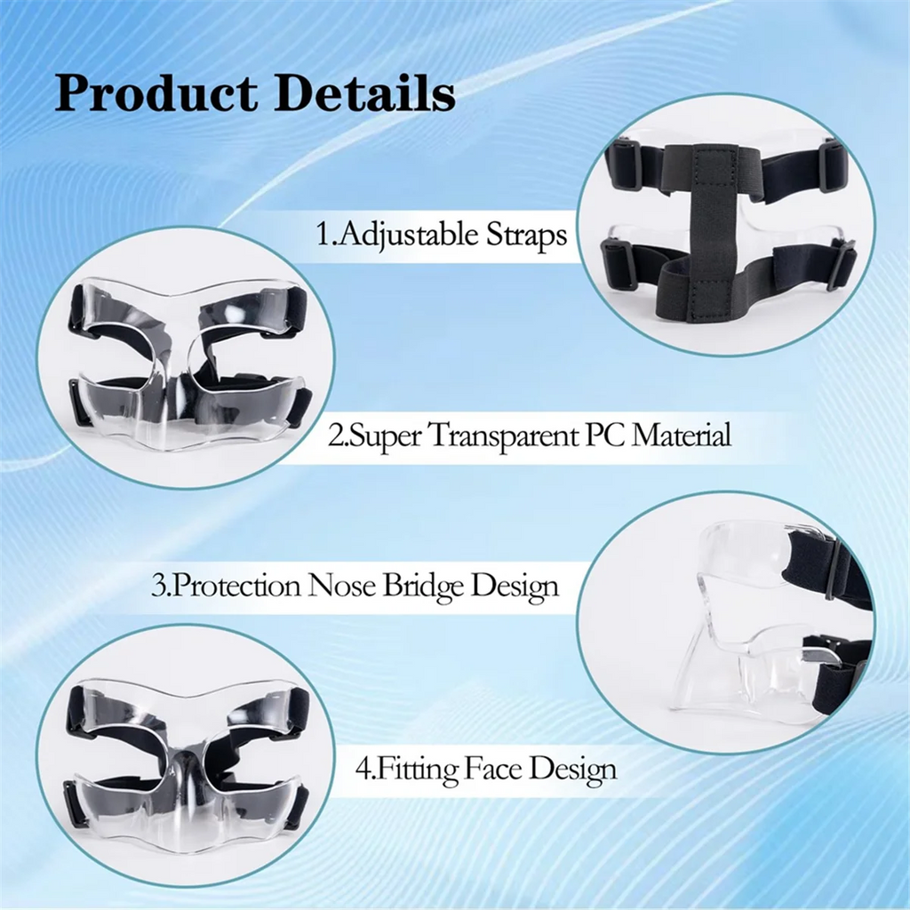 Adjustable Nose Guard – Padded Face Protector for Sports Training