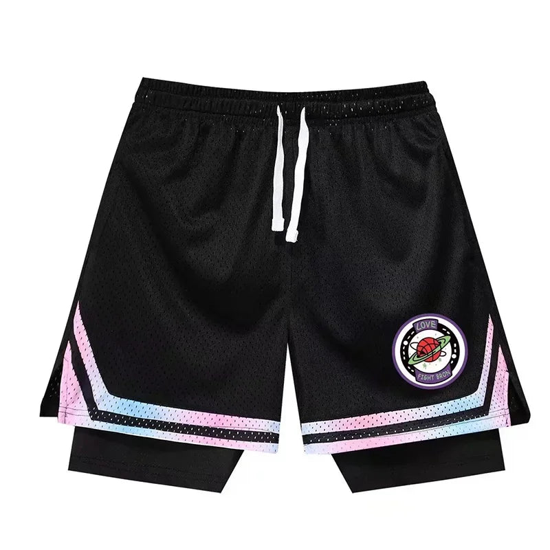 Fake Two Basketball Shorts – Loose Summer Sports Pants for Men & Women