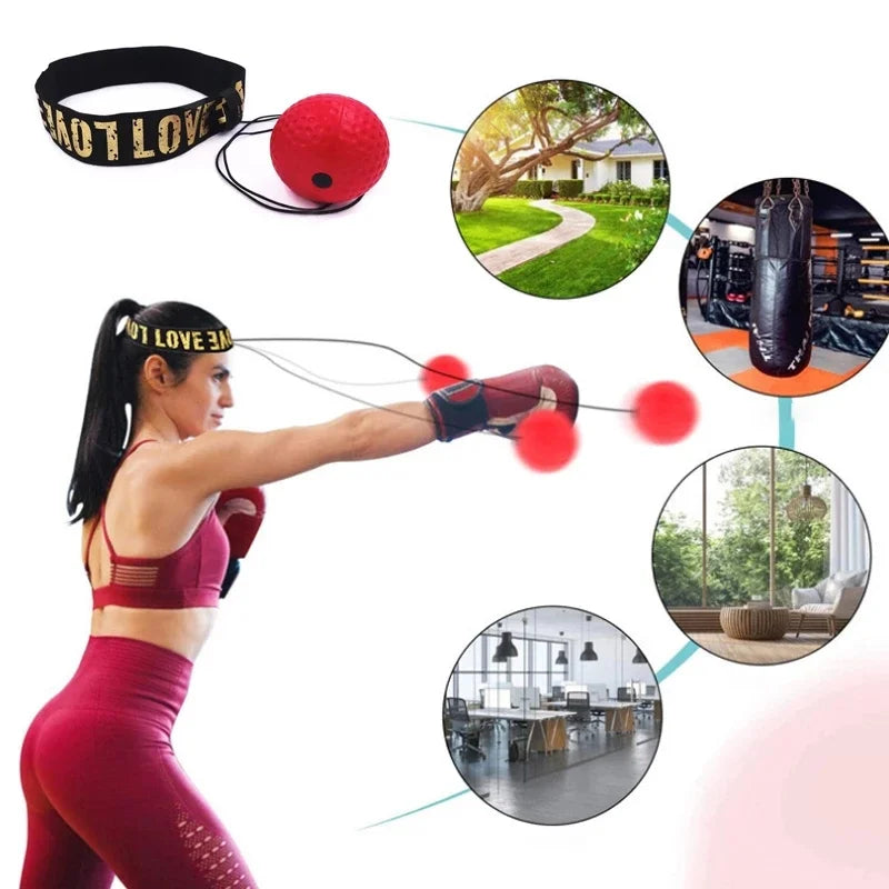 Boxing Speed Ball – Head-Mounted PU Punch Ball for MMA & Fitness
