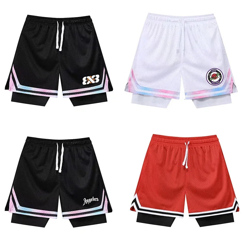 Fake Two Basketball Shorts – Loose Summer Sports Pants for Men & Women