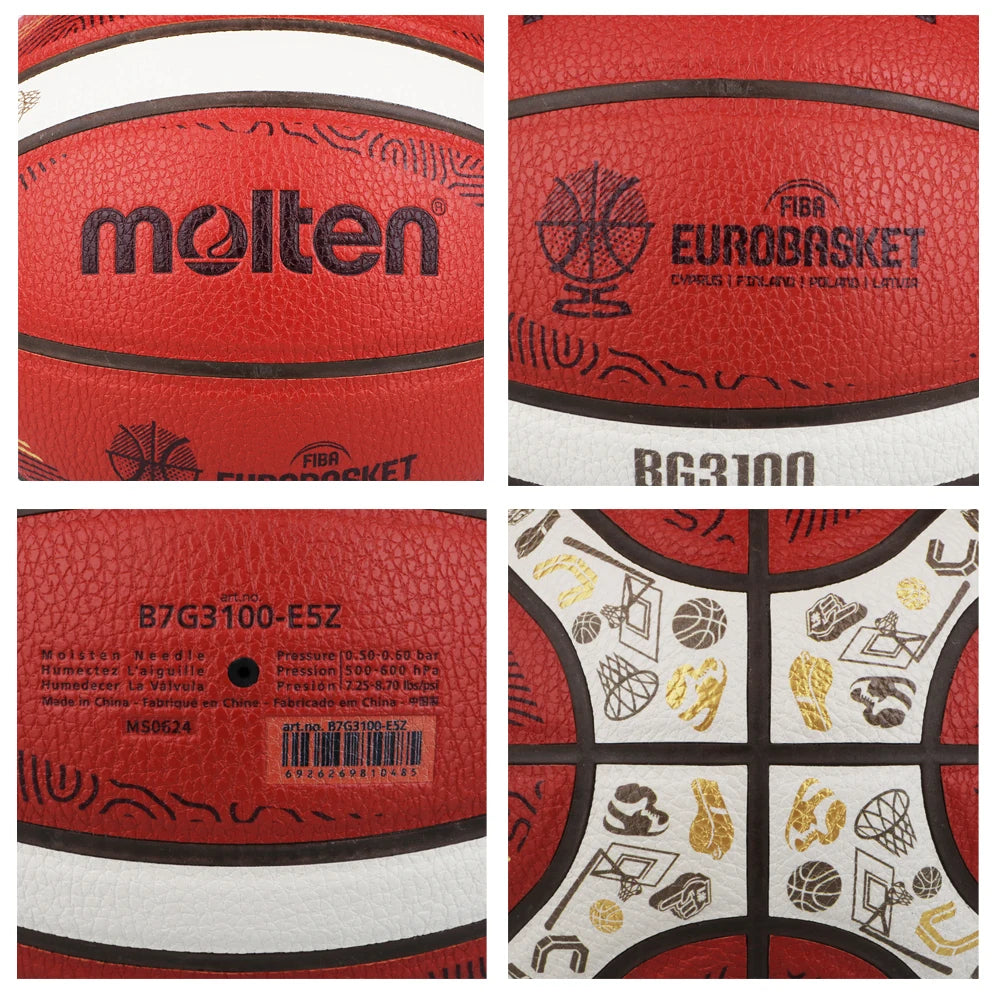 2025 Molten Basketball – Official Size 5/6/7 PU for Indoor & Outdoor Training
