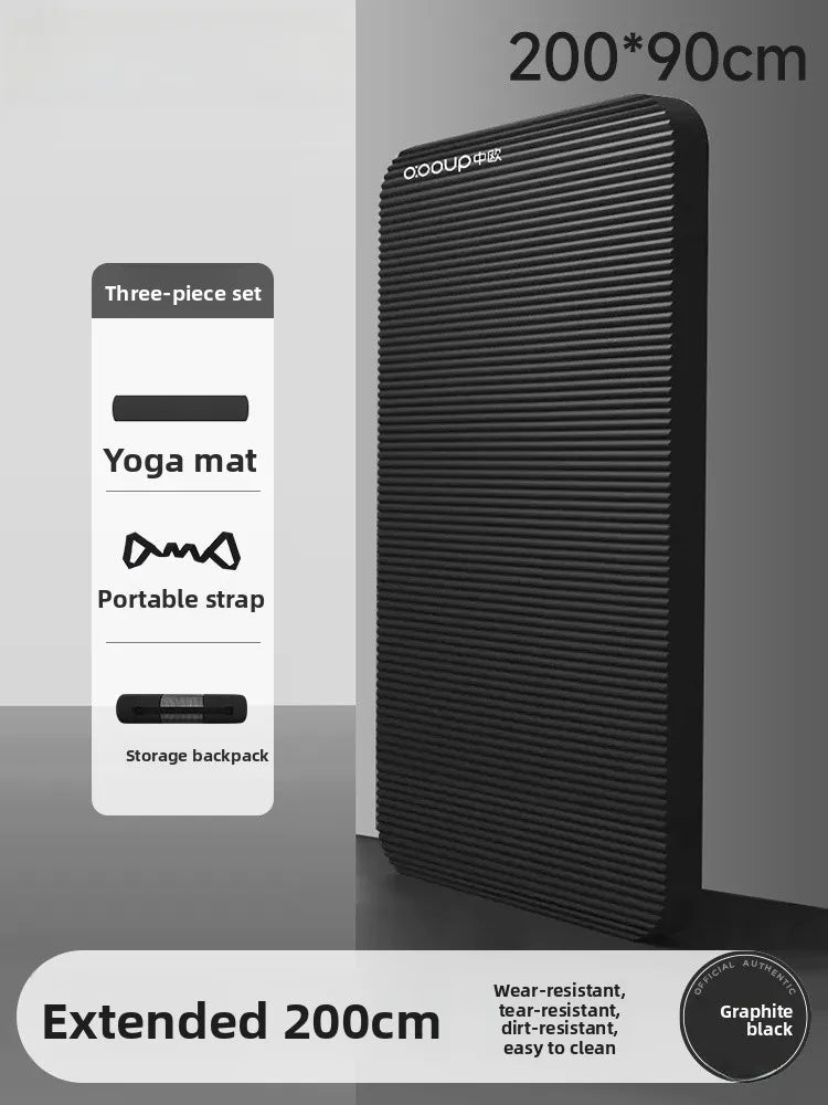 Men's Fitness Yoga Mat – Thick, Noise-Free, Anti-Slip, Large Width (2025 Model)