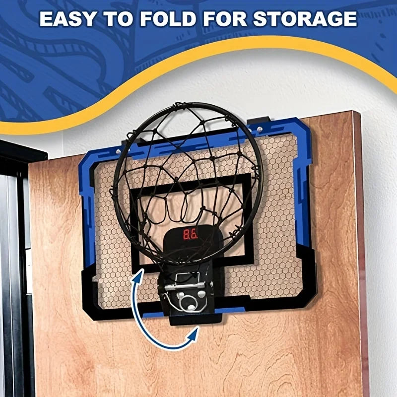 Mini Indoor Basketball Hoop – Over Door Set with Balls for Kids & Adults