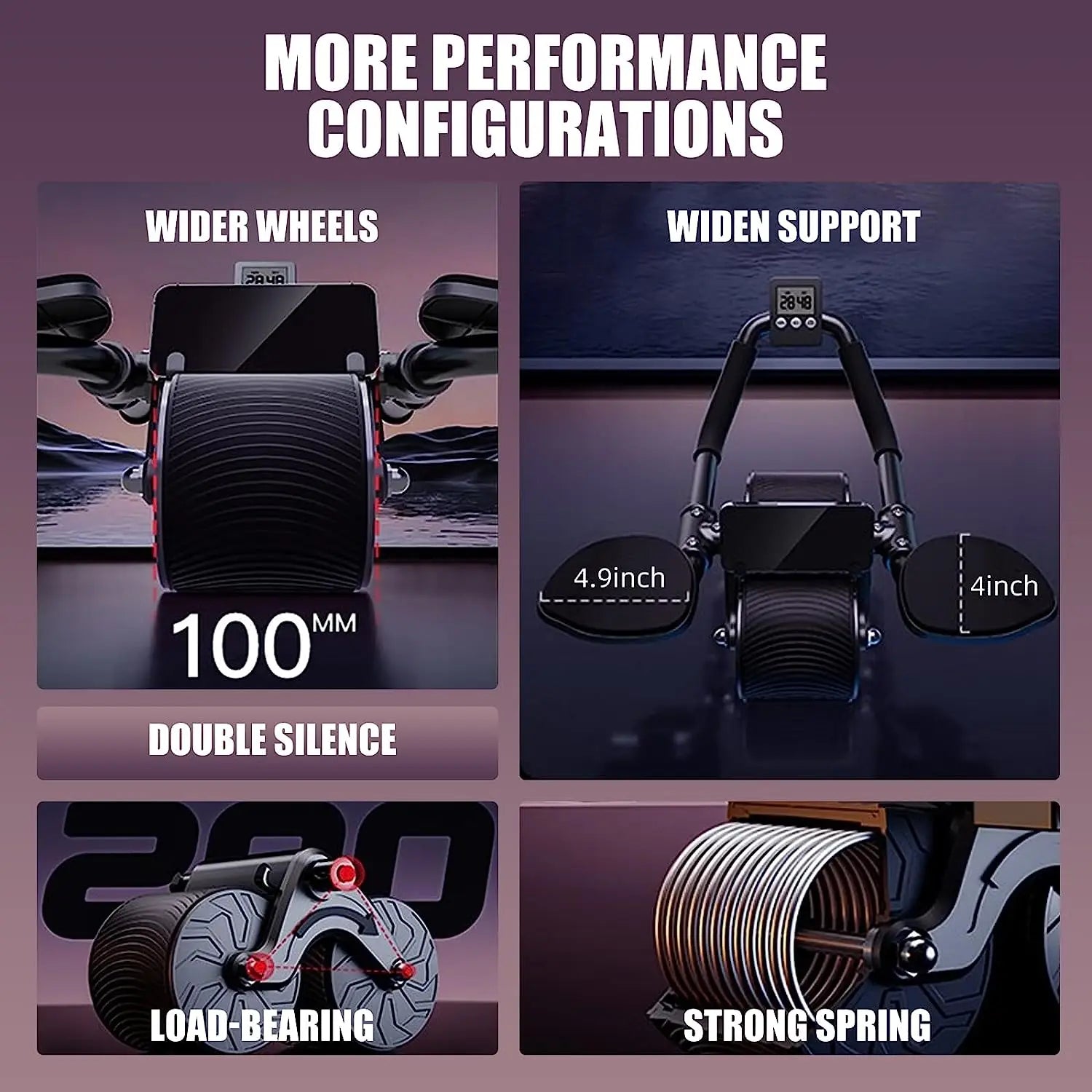 Abdominal Wheel with Elbow Support – Core Trainer with Counter Display