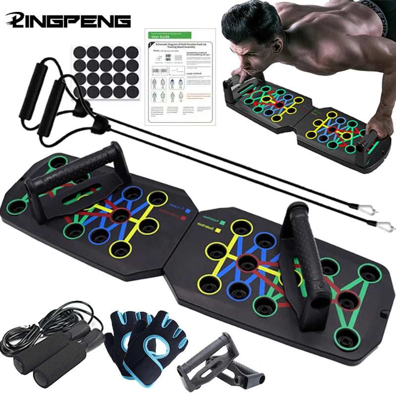 Portable Foldable Push-Up Board – Multifunctional Bar for Chest, Arms & Back