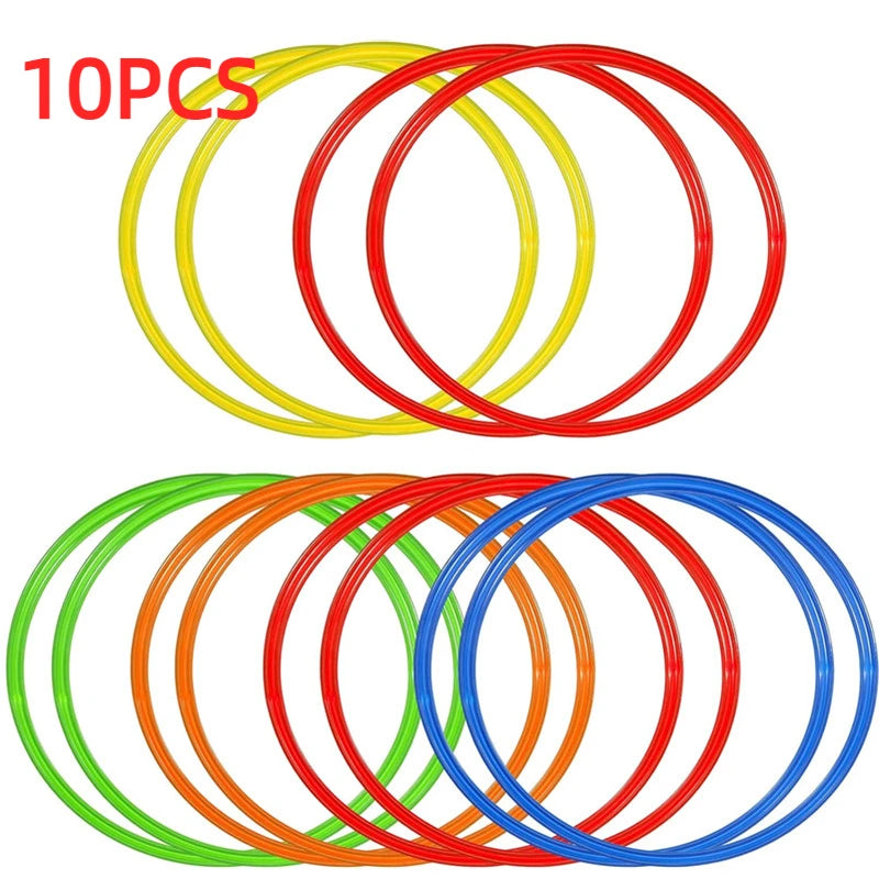 10pcs Agility Training Rings – Portable Football & Soccer Speed Drills