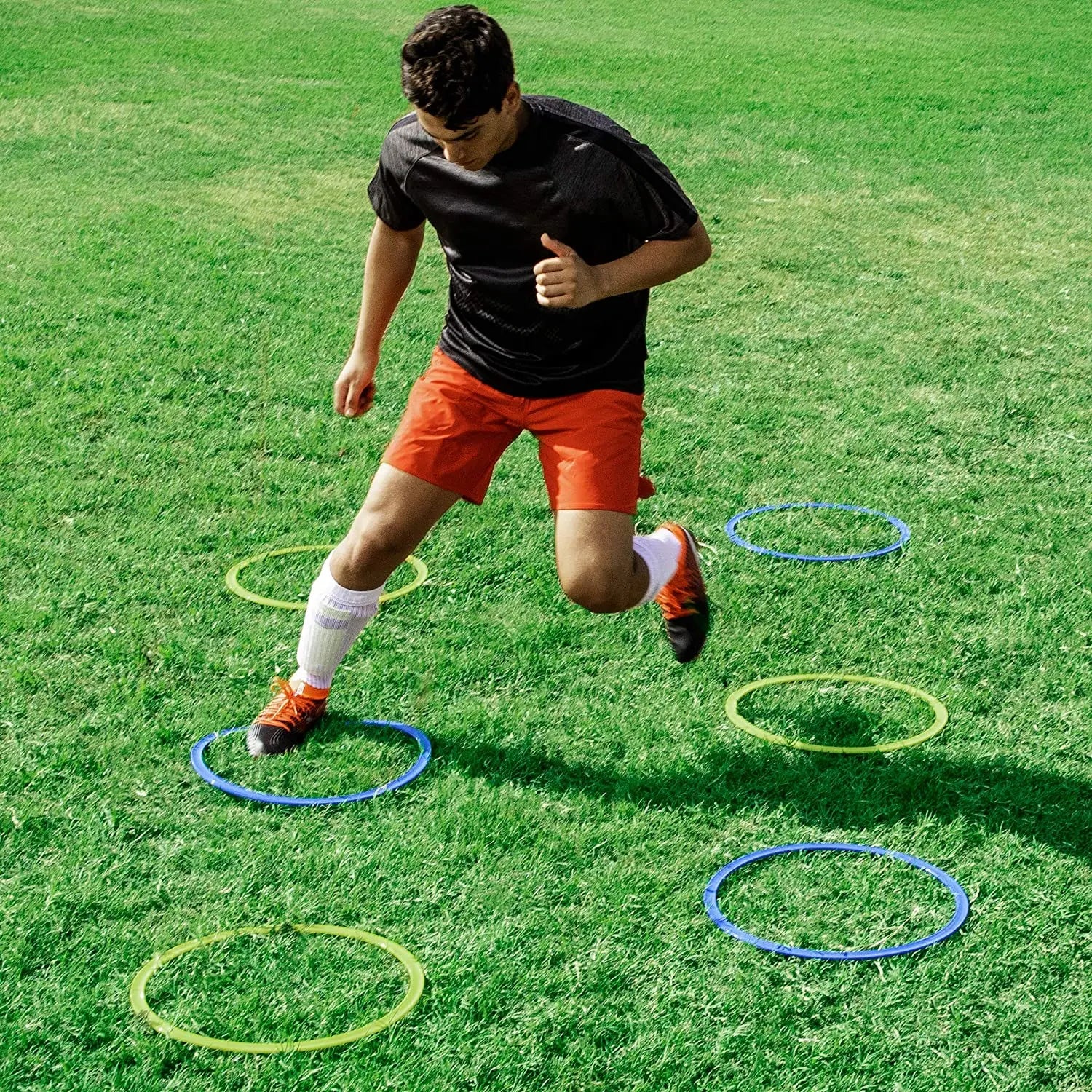 10pcs Agility Training Rings – Portable Football & Soccer Speed Drills